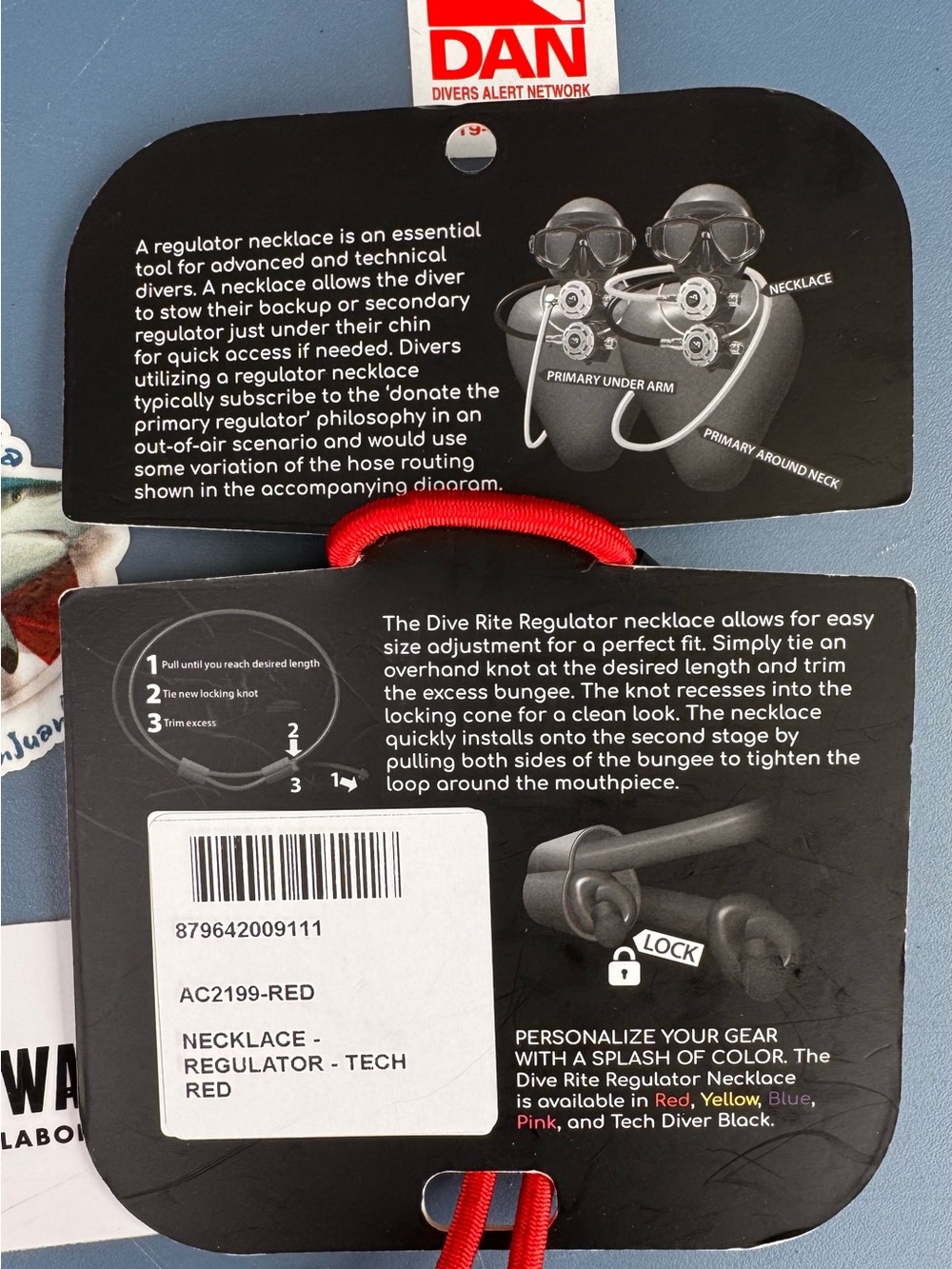Dive Rite Regulator Necklace - Red - Picture 2 of 2